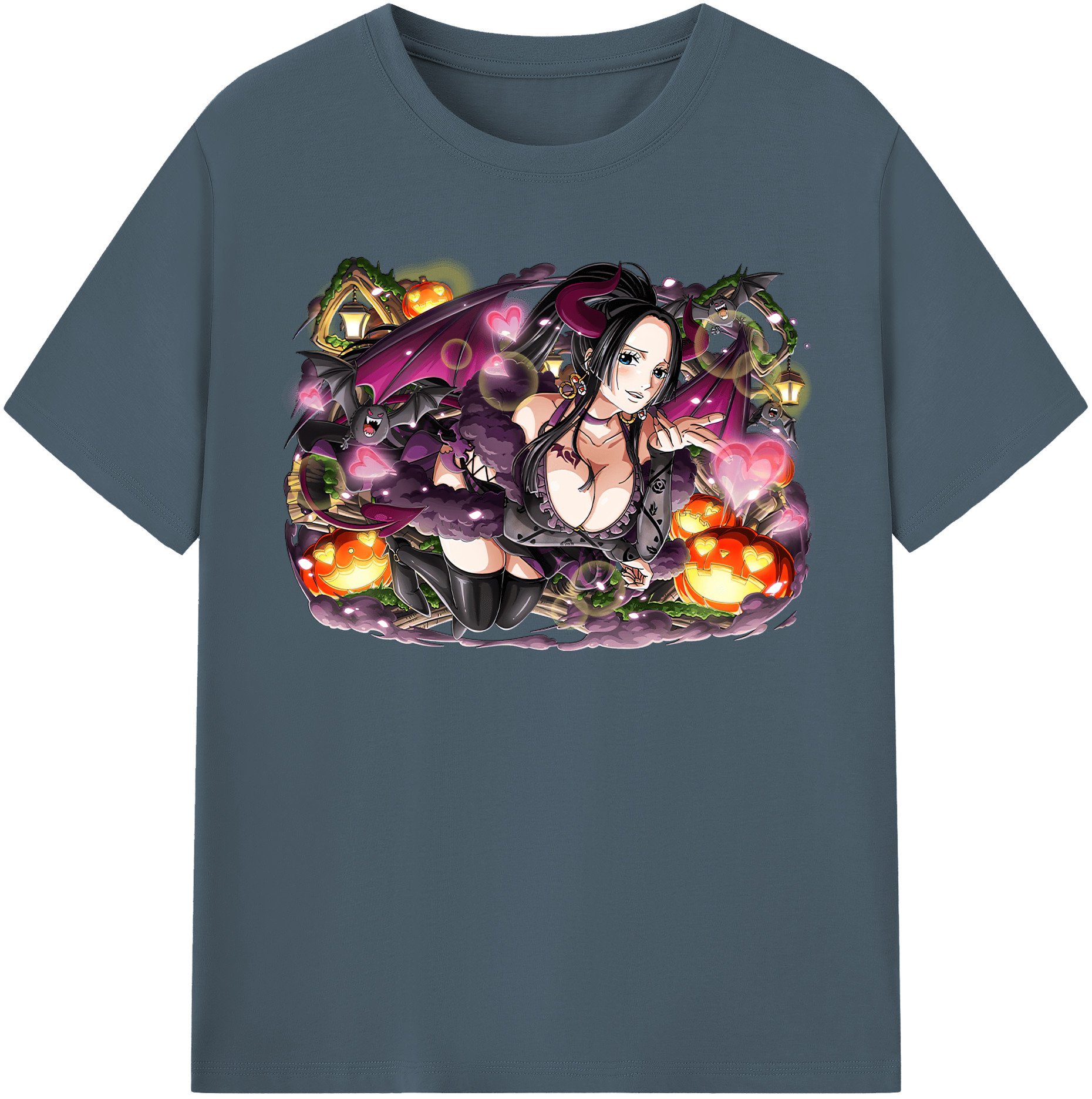 ワンピース ボア・ハンコック ONE PIECE Boa·Hancock 綿100％半袖Tシャツ（フロントプリント）